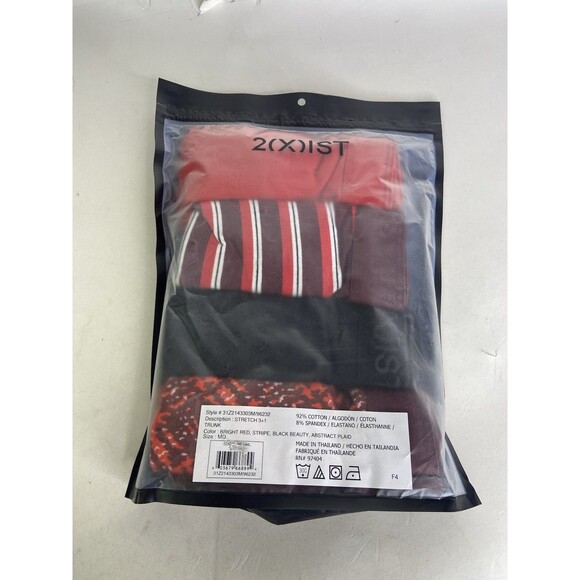 2xist Cotton Stretch 4 Pack Low Rise Trunks Boxer Briefs Underwear Mens Size M - Picture 1 of 4